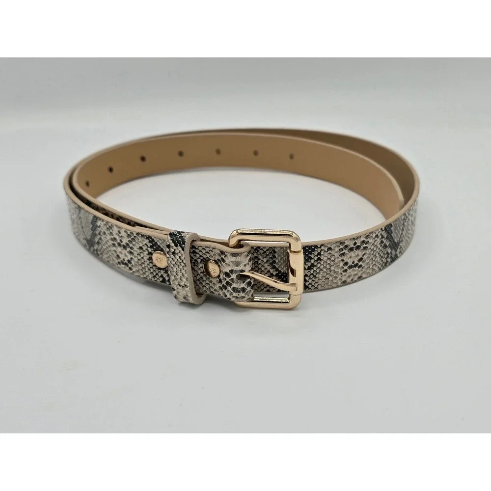 Snakeskin Embossed PU Leather‎ Belt Women's 34